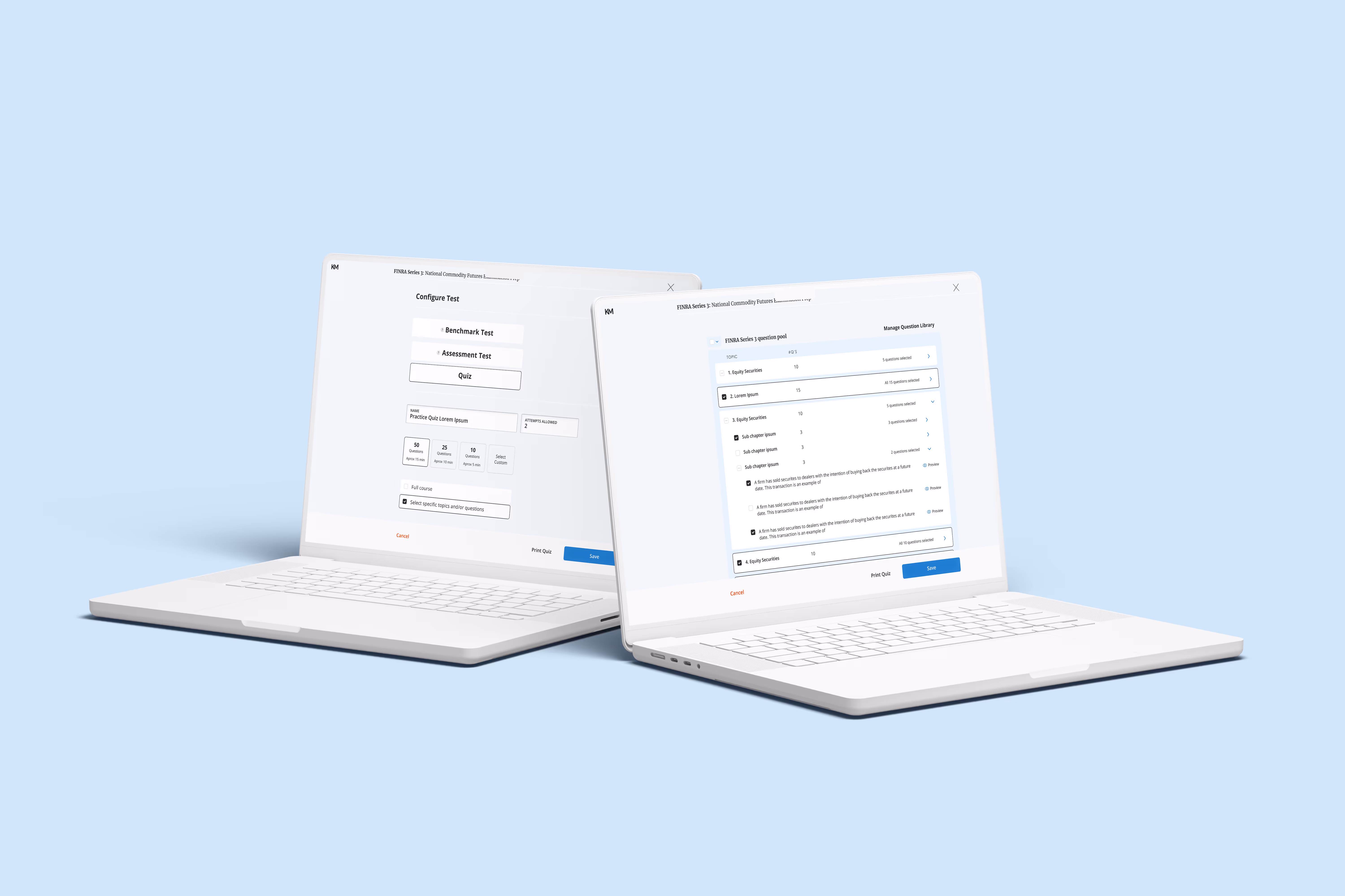 Knopman Marks practice questions configuration interface